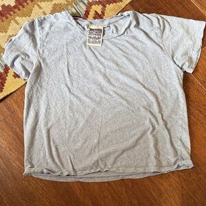 Jungmaven Blue Heather Cropped Lorel T-Shirt